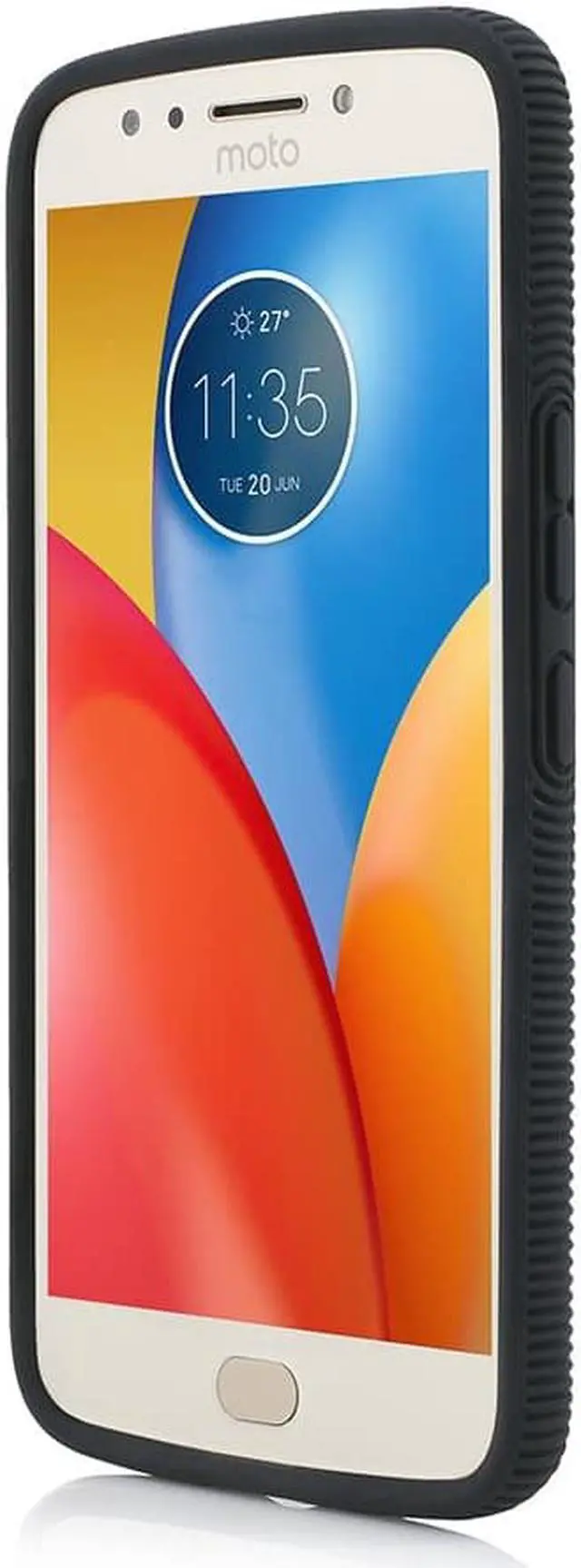Alt view image 2 of 12 - Incipio Octane Motorola Moto E4 Plus Case with Textured Bumper and Hard Shell Back for Motorola Moto E4 Plus - Black