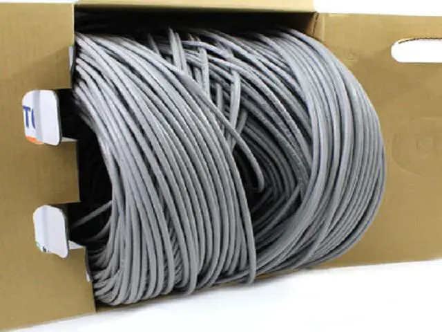 Alt view image 5 of 7 - Elite Cat6e Plenum (CMP), 1000ft, 600MHz, 23AWG, UTP, Solid Pure Copper, UL Certified, Easy to Pull (Reelex II) Box, Bulk Ethernet Cable, Gray