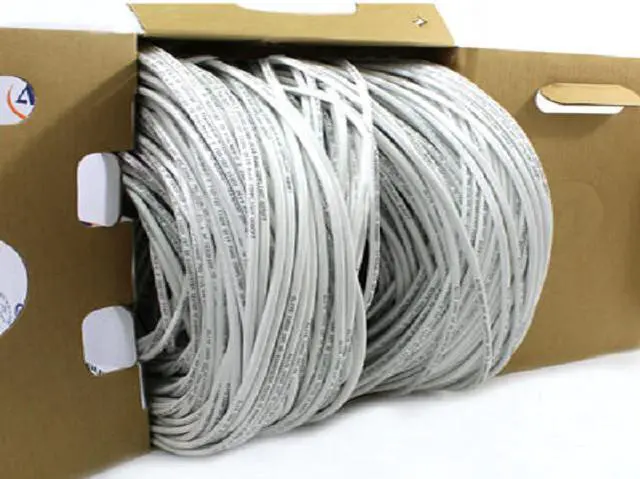 Alt view image 5 of 6 - Elite Cat6e Plenum (CMP), 1000ft, 600MHz, 23AWG, U/UTP, Solid Pure Copper, UL Certified, Easy to Pull (Reelex II) Box, Bulk Ethernet Cable, White