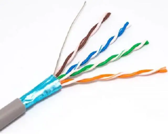 Alt view image 2 of 2 - Elite Cat5e Shielded Stranded (CM), 1000ft, 350MHz, 24AWG, F/UTP, Bare Copper, UL Certified, Bulk Ethernet Cable Reel, Gray