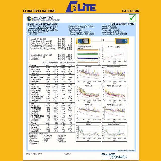 Alt view image 7 of 7 - Elite Cat7a Riser (CMR), 1000ft, 1000MHz, 23AWG, S/FTP, Solid Bare Copper, UL Certified, Bulk Ethernet Cable Reel, Gray