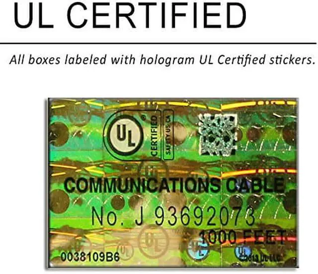 Alt view image 4 of 7 - Elite Cat6e Plenum (CMP), 1000ft, 600MHz, 23AWG, UTP, Solid Pure Copper, UL Certified, Easy to Pull (Reelex II) Box, Bulk Ethernet Cable, Green