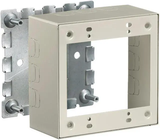Alt view image 2 of 3 - HUBBELL WIRING DEVICE-KELLEMS HBL5744S2IVA Switch and Receptacle Box,Ivory