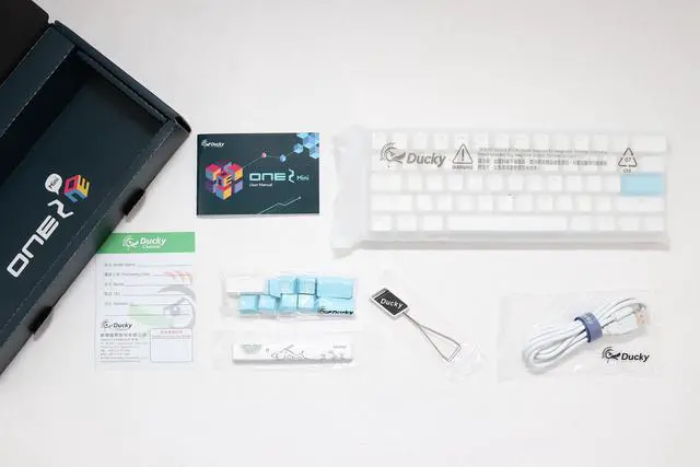 Alt view image 3 of 4 - Ducky One 2 Mini Pure White - RGB LED 60% Double Shot PBT (Kailh Speed Copper) Mechanical Keyboard