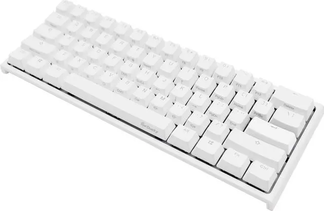 Alt view image 2 of 4 - Ducky One 2 Mini Pure White - RGB LED 60% Double Shot PBT (Kailh Speed Copper) Mechanical Keyboard