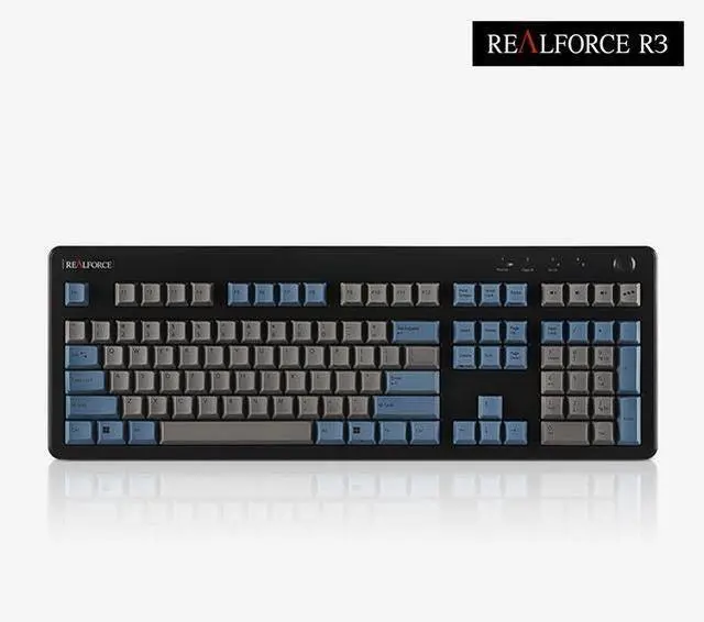 Main image of Topre Corporation Realforce R3 Grey / Blue Wireless Keyboard Topre Silent 30g