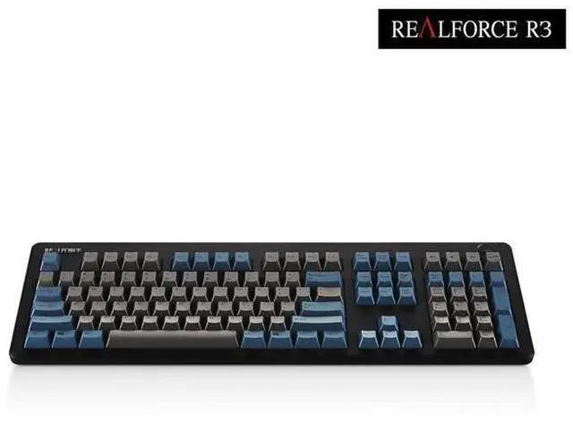Alt view image 3 of 7 - Topre Corporation Realforce R3 Grey / Blue Wireless Keyboard Topre Silent 30g