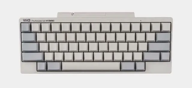 Main image of HHKB Hybrid Blank White 60% Bluetooth PBT Mechanical Keyboard Topre 45g