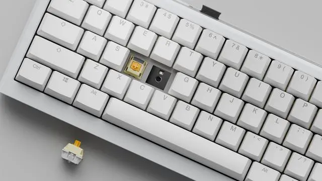Alt view image 4 of 7 - Ducky One X Mini White 60% Inductive Keyboard