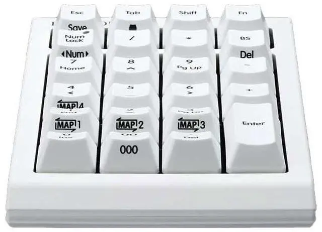 Alt view image 3 of 6 - Topre Corporation Realforce RT1 White Numpad Keyboard