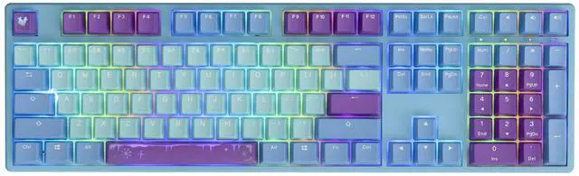 Main image of MK Frozen Llama Typist RGB LED Double Shot PBT Limited Mechanical Keyboard TTC Quick Silver