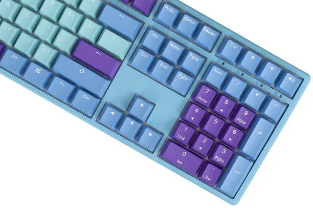 Alt view image 3 of 4 - MK Frozen Llama Typist RGB LED Double Shot PBT Limited Mechanical Keyboard TTC Quick Silver