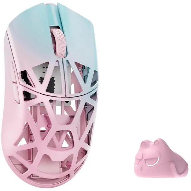 Main image of MK x WLMOUSE Beast X Max Wireless 8K Mouse Blue and Pink Solid Sides Omron Optical