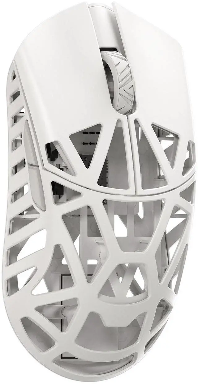 Main image of MK x WLMOUSE Beast X Pro Wireless 8K Mouse Milky White Side Slits Omron Optical