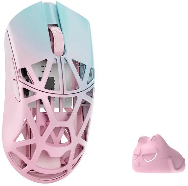 Main image of MK x WLMOUSE Beast X Mini Pro Wireless 8K Mouse Blue and Pink Solid Sides Omron Optical