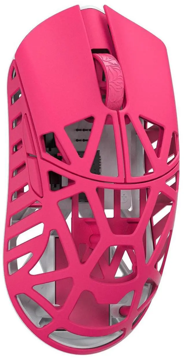 Main image of MK x WLMOUSE Beast X Mini Pro Wireless 8K Mouse Neon Rose Side Slits TTC Black Dot
