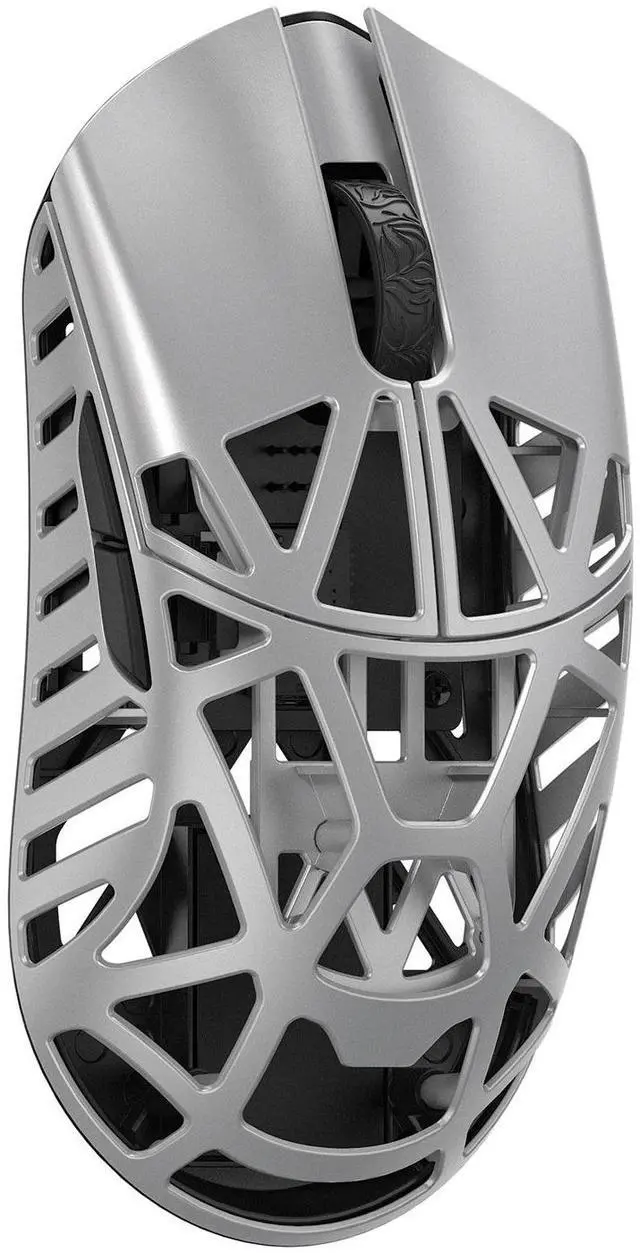 Main image of MK x WLMOUSE Beast X Mini Pro Wireless 8K Mouse Silver Side Slits Omron Optical