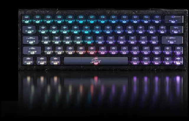 Alt view image 6 of 6 - WLMOUSE Ying63 MO HE Forged Carbon Fiber RGB 8K Keyboard