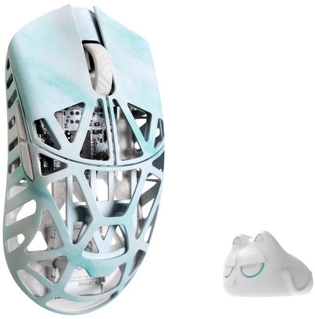 Main image of MK x WLMOUSE Beast X Pro Wireless 8K Mouse Celadon Side Slits Omron Optical