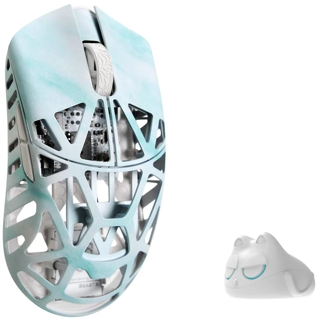 Main image of MK x WLMOUSE Beast X Mini Pro Wireless 8K Mouse Celadon Side Slits Omron Optical