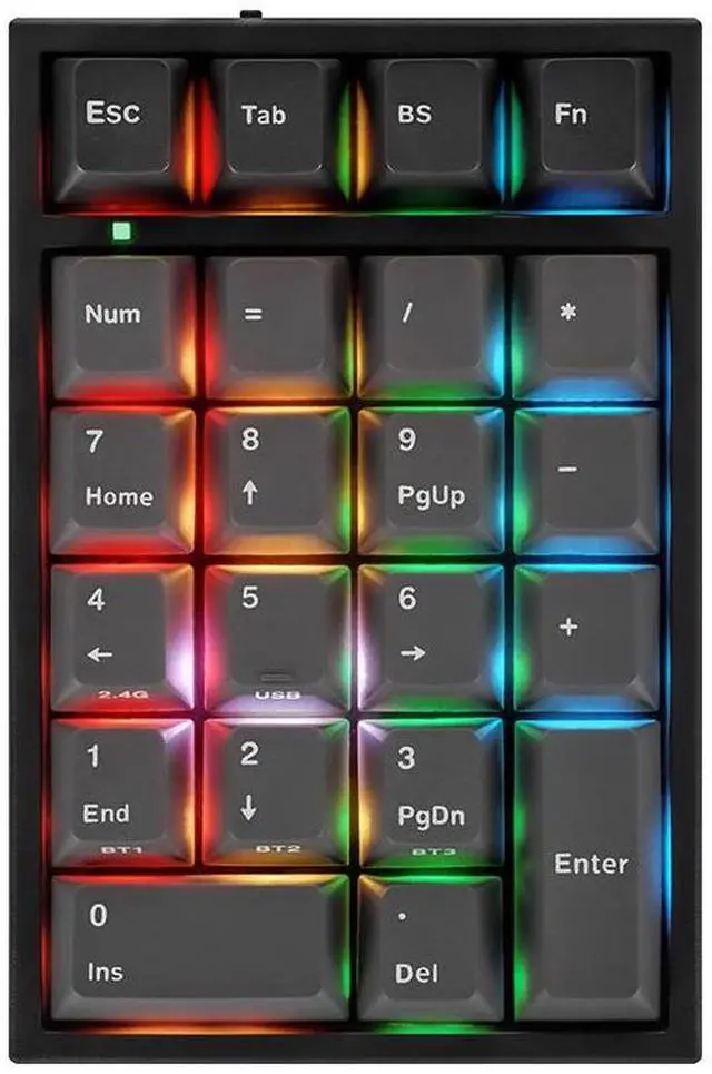 Main image of Leopold FC220TP Ash White Leopold Hyacinth Hotswap Wireless RGB Numpad Keyboard Kailh Midnight Pro Silent