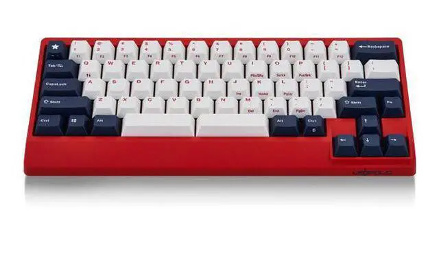 Alt view image 2 of 3 - Leopold FC650MDS White Blue Star PD 65% Double Shot PBT Mechanical Keyboard Cherry MX Blue