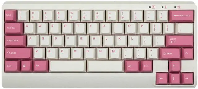 Main image of Leopold FC650MDS White/Pink PD 65% Double Shot PBT Mechanical Keyboard Cherry MX Brown
