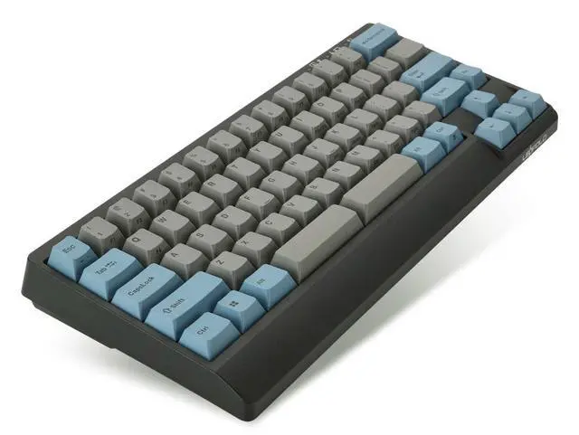 Alt view image 3 of 6 - Leopold FC650MDSBT Bluetooth Blue/Grey PD 65% Double Shot PBT Mechanical Keyboard Cherry MX Blue
