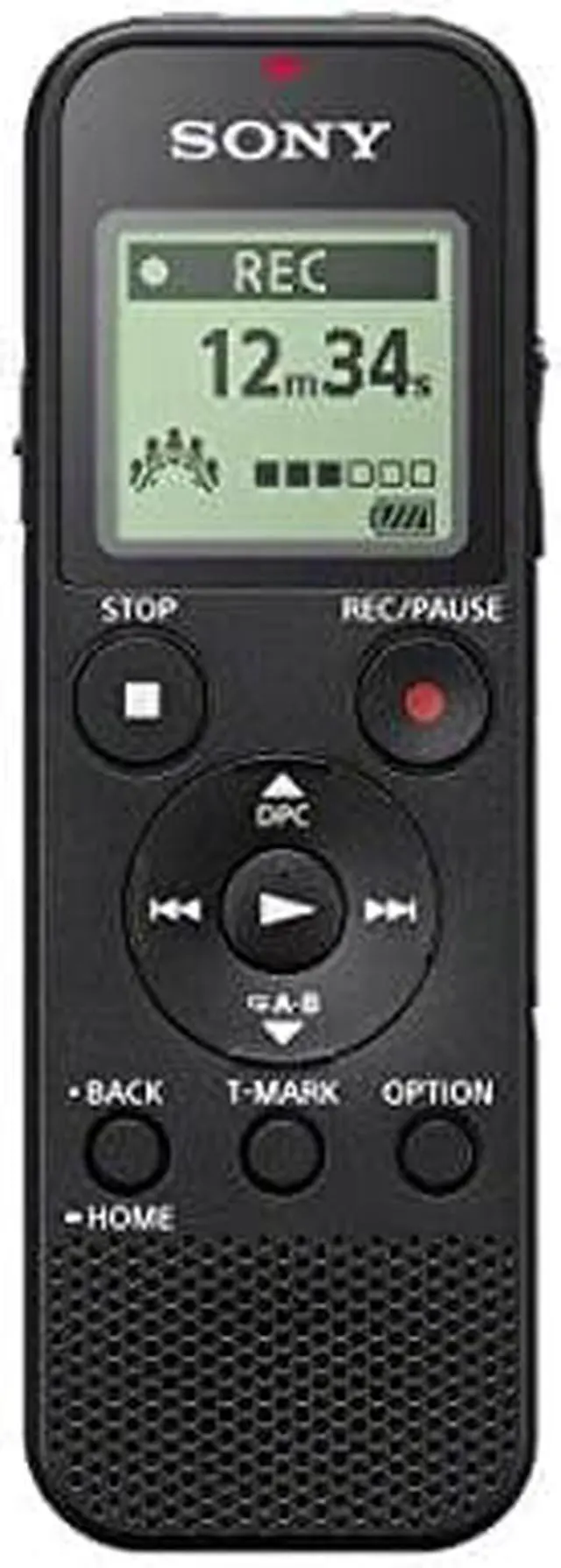Alt view image 2 of 20 - Sony ICD-PX370 4GB Mono MP3 Digital Voice Recorder with Built-in USB - Black