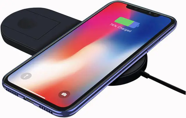 Alt view image 2 of 3 - IMGadgets- Dual Wireless Charger for Smart Watch and Other Qi-Enabled Smart Devices