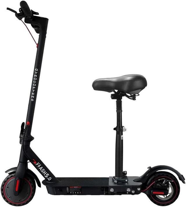 Gyrocopters Flash 5.0 Portable Electric Scooter with Seat 350W Motor 30km Range 30km h Top Speed Newegg