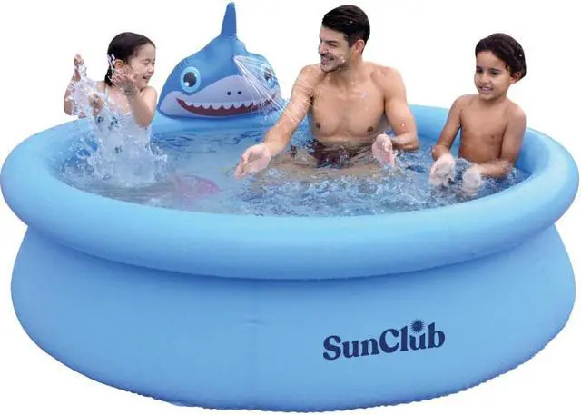 Main image of Baby Shark Sprinkler Pool for kids and adults| Inflatable Kiddie Pool |Baby Splash Pool | Garden and Backyard Pool| Summer Pool |6.2ft x 1.5ft