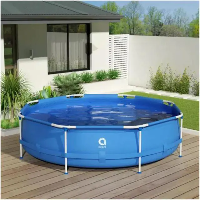 Alt view image 2 of 5 - Avenli Deep Metal Frame Above Ground Swimming Pool Family Swimming Pool | Summer Pool for Kids & Adults | Backyard Pool | 11.9ft x 2.5ft