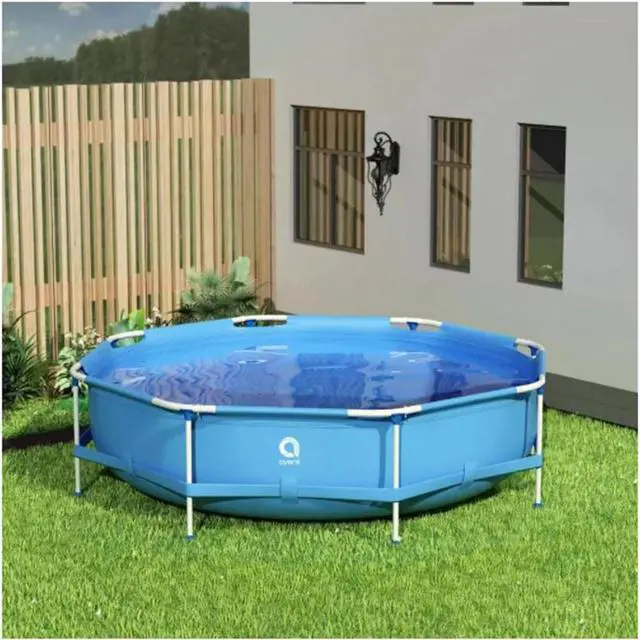Alt view image 3 of 5 - Avenli Deep Metal Frame Above Ground Swimming Pool Family Swimming Pool | Summer Pool for Kids & Adults | Backyard Pool | 11.9ft x 2.5ft