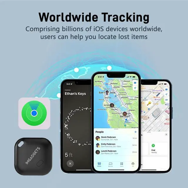 Alt view image 5 of 7 - IMGadgets Smart World Tag | Compatible with Apple Find My (iOS Only) | Easy Setup | Universal Tracking Tag | Compact & Lightweight | Durable & Water-Resistant | MFi certified