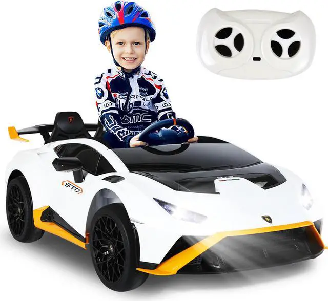 Main image of Lamborghini Kids Two-seater Huracan STO Ride on car | Speed: up to 6 km/h | Run time Up to 55 Minutes | Remote Control | Interactive Play | Realistic Sounds | Safe Design | LED Lights