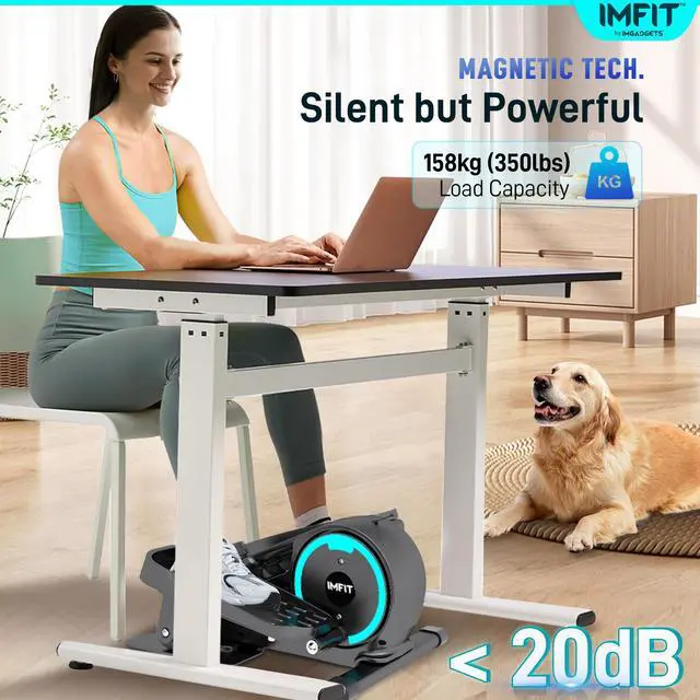 Alt view image 3 of 7 - IMFIT Elliptical Trainer for Home Use | 350 lb Weight Capacity | Ultra-Quiet (20dB) | 8 Resistance Levels, Portable, Lightweight, 100% Assembled, Space-Saving Design | Display | Improved Cardio Health