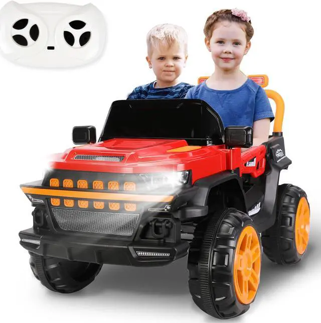 Main image of Kids Ride-On Truck (two-seater) | Speed 5-8km/h | Usage time: Up to 50 min. | LED Headlights | Bumpers | Reflective Mirrors | Rechargeable Battery | Speed & Swing modes | Dual control | Music modes