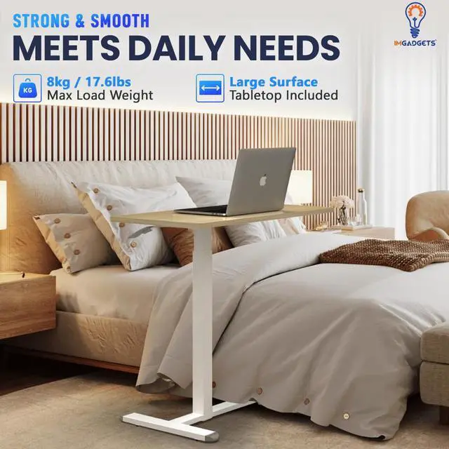 Alt view image 3 of 7 - IMGadgets Height Adjustable Desk | Standing Desk for Work and Home| Overbed C- Table Height Adjustable Desk