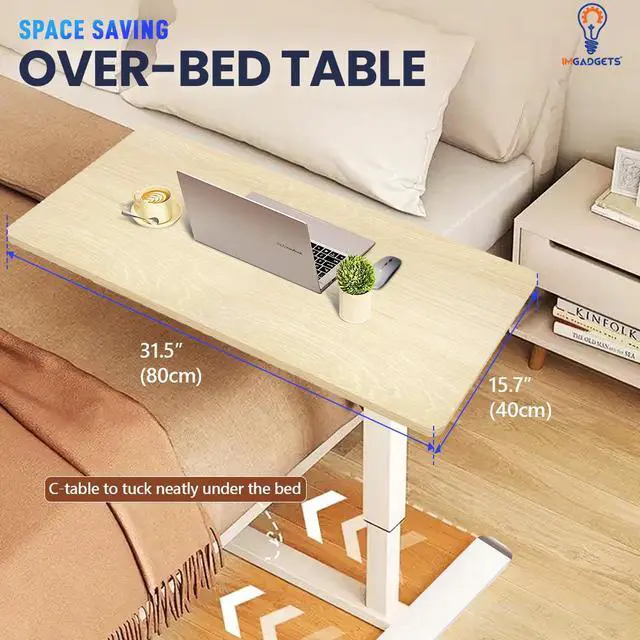 Alt view image 7 of 7 - IMGadgets Height Adjustable Desk | Standing Desk for Work and Home| Overbed C- Table Height Adjustable Desk