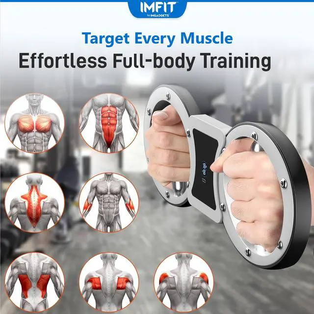 Alt view image 4 of 7 - IMFIT SpinGear Multifunctional Rotator Machine | Dual-Arm Design | Adjustable Resistance (1-12lbs) | 360-Degree Rotation | Anti-Slip Handles | Real-Time Tracking | LCD Display