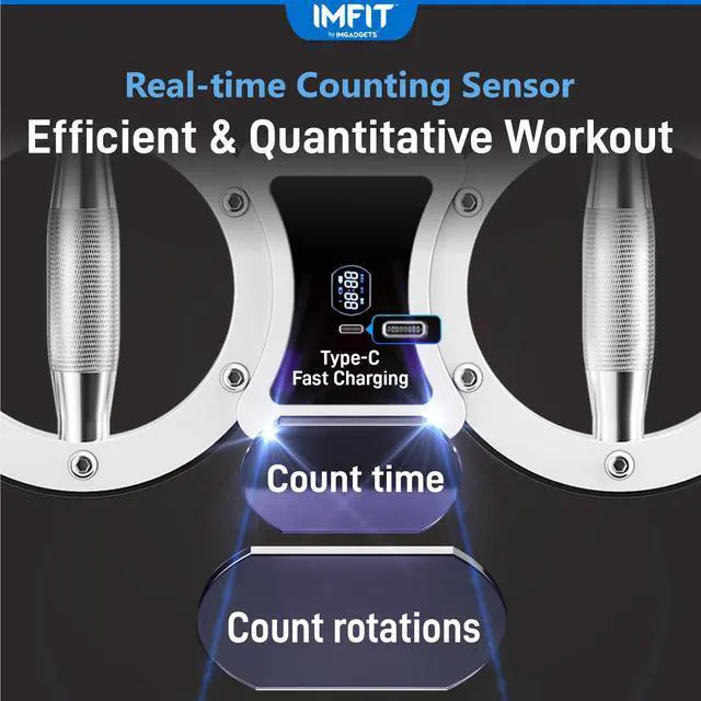 Alt view image 6 of 7 - IMFIT SpinGear Multifunctional Rotator Machine | Dual-Arm Design | Adjustable Resistance (1-12lbs) | 360-Degree Rotation | Anti-Slip Handles | Real-Time Tracking | LCD Display
