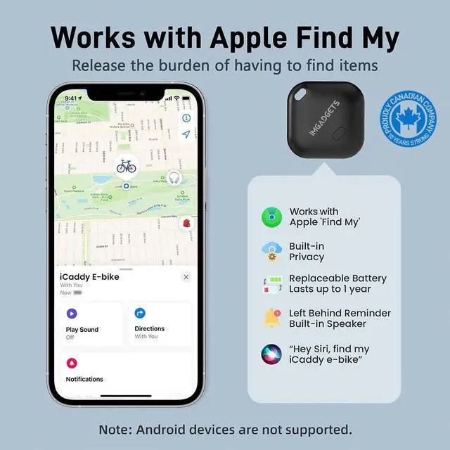 Alt view image 2 of 7 - IMGadgets Smart World Tag | Compatible with Apple Find My (iOS Only) | Easy Setup | Universal Tracking Tag | Compact & Lightweight | Durable & Water-Resistant | MFi certified