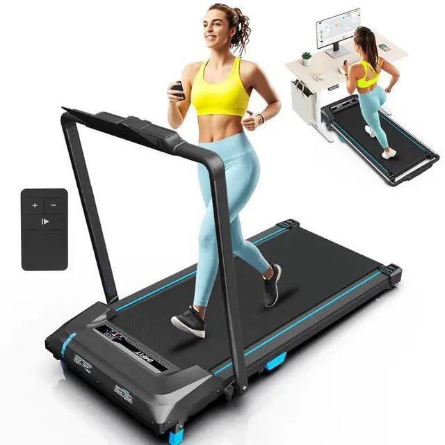 Alt view image 6 of 7 - IMFIT Walking Pad Pro Treadmill | Compact Foldable Design | Quiet Operation | Manual Incline | Handrail for Extra Support | Tablet Mount | Remote Control | Space-Saving | 265 lbs Capacity