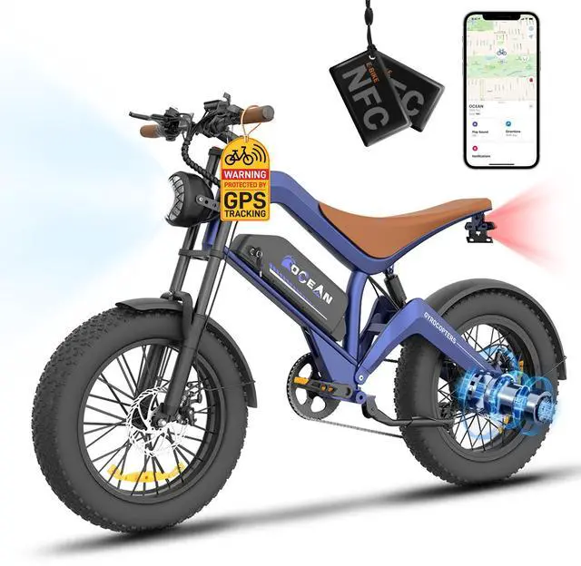 Main image of Gyrocopters Ocean Mountain E-Bike | UL Approved | 1500W Peak Motor | 15.6Ah Battery | Up to 115km PAS Range | Triple-Suspension | GPS Tracker | SHIMANO 7-Speed | Hydraulic Disc Brakes