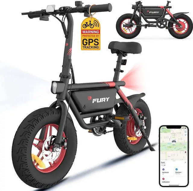 Main image of IMGadgets Gyrocopters Fury Fat Tire Electric Bike 216 Wh Battery 400 W Peak Motor UL-2849 Safety Approved Electric Bike with SMART Anti-theft GPS Tracker