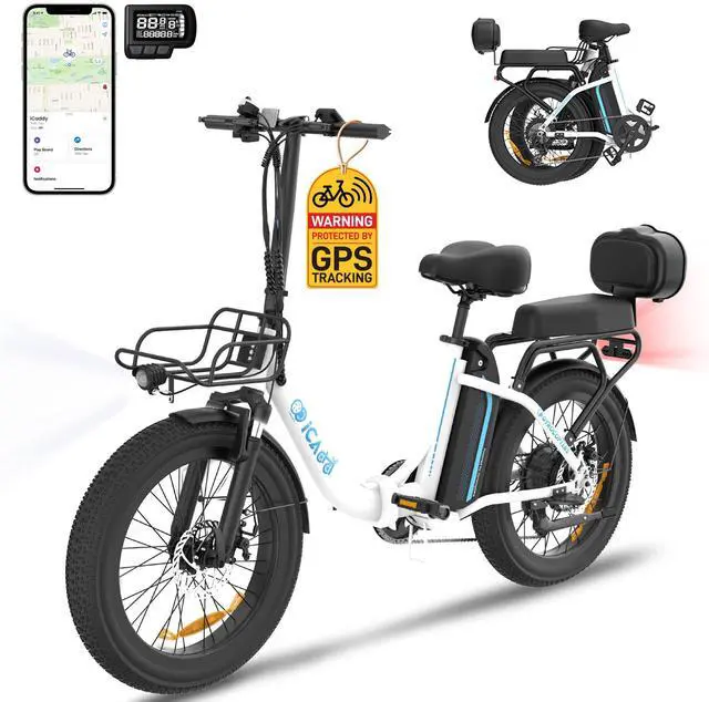 Main image of Gyrocopters iCaddy Foldable Electric Bike | UL 2849 | 650W Peak Brushless DC Motor | 15.6AH Battery | Up to 125 km PAS Range | Speed Up to 40 km/h | Cushioned Seat & Backrest | Front Basket