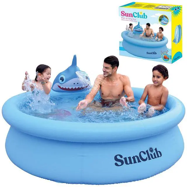Main image of Baby Shark Sprinkler Pool for kids and adults| Inflatable Kiddie Pool |Baby Splash Pool | Garden and Backyard Pool| Summer Pool |6.2ft x 1.5ft