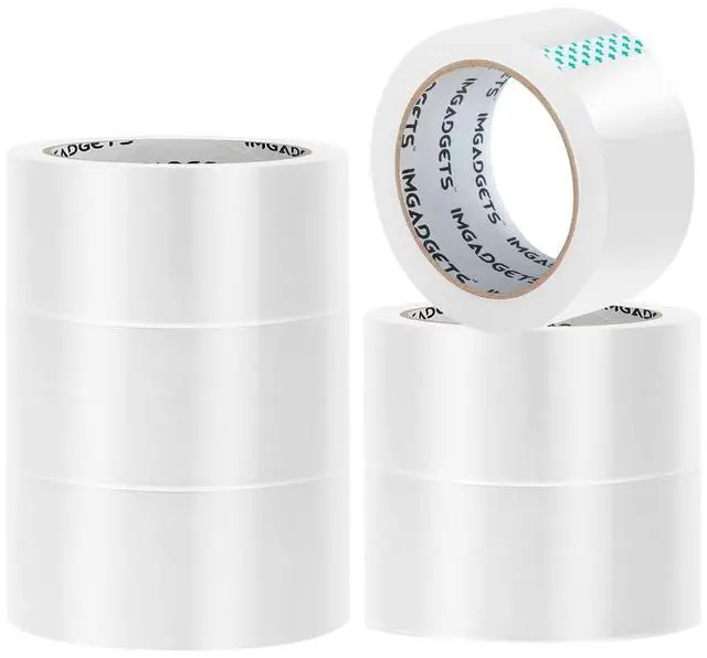 Main image of IMGadgets Clear Packaging Tape | 48mm x 100m Heavy-Duty Roll | Strong Adhesive with Propanoic Acid Glue | 45 Micron Thick | Moisture-Resistant & High Tensile Strength | Ideal for Sealing Boxes, Parcel