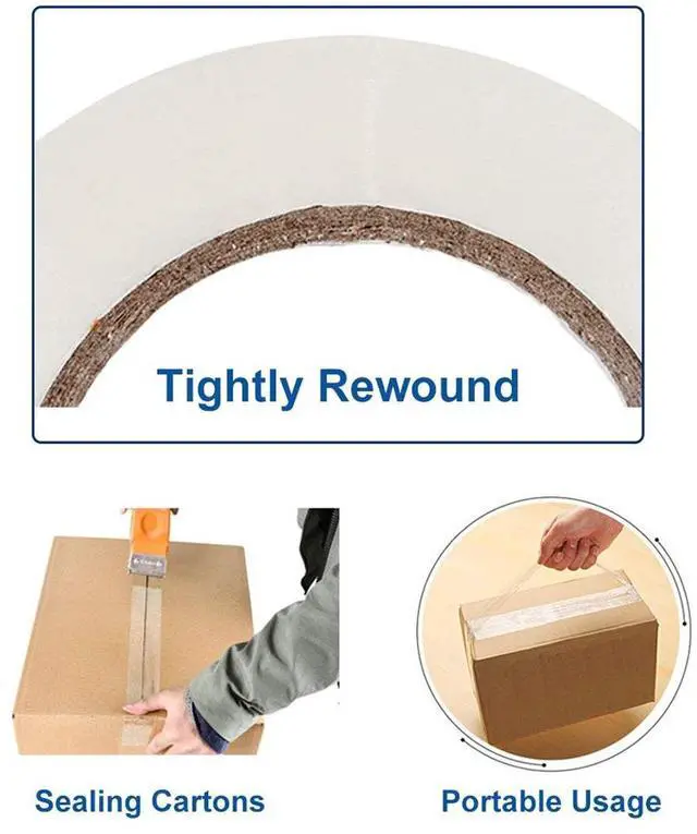 Alt view image 7 of 7 - IMGadgets Clear Packaging Tape | 48mm x 100m Heavy-Duty Roll | Strong Adhesive with Propanoic Acid Glue | 45 Micron Thick | Moisture-Resistant & High Tensile Strength | Ideal for Sealing Boxes, Parcel